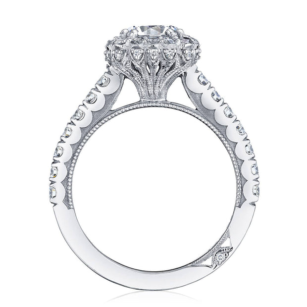 Round with Cushion Bloom Engagement Ring