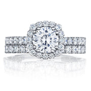 Round with Cushion Bloom Engagement Ring