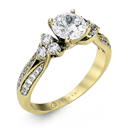 Bague de fiançailles ZR342 en or 14 carats avec diamants