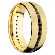 14K Yellow Gold + Satin Finish