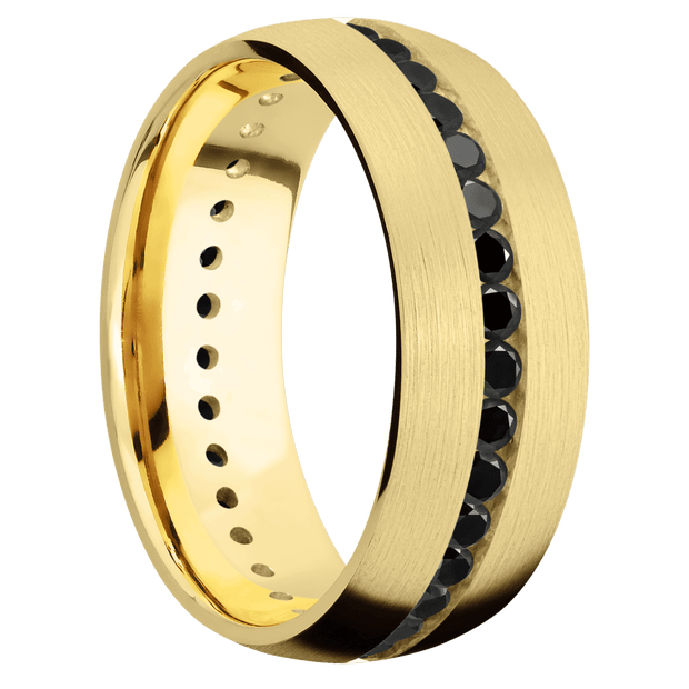 14K Yellow Gold + Satin Finish