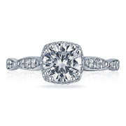 Round with Cushion Bloom Engagement Ring