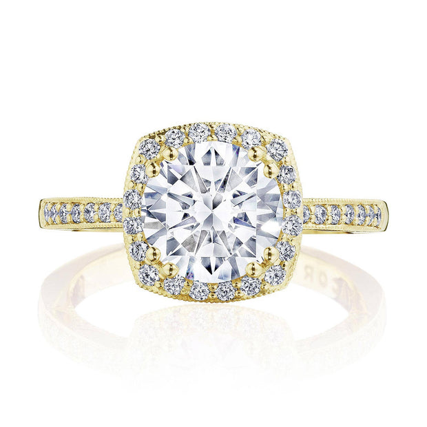 Round with Cushion Bloom Engagement Ring