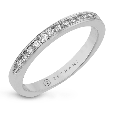 Bague d'anniversaire ZR42 en or 14 carats avec diamants