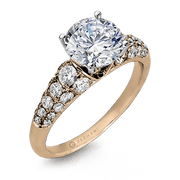 ZR898 Engagement Ring in 14k Gold with Diamonds