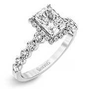 Bague de fiançailles en or 18 carats avec diamants