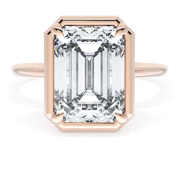 Emerald Solitaire Engagement Ring