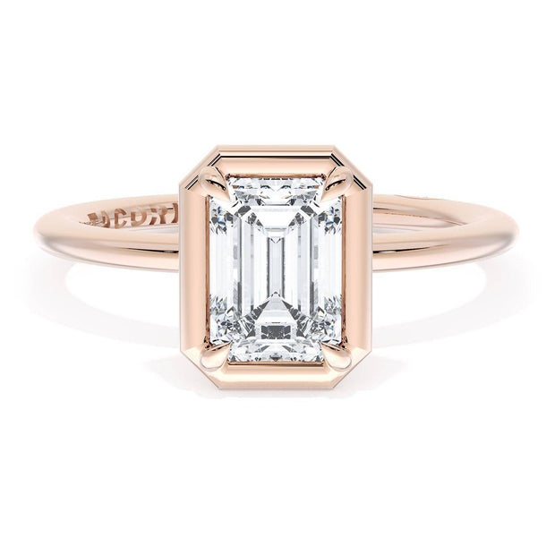 Emerald Solitaire Engagement Ring