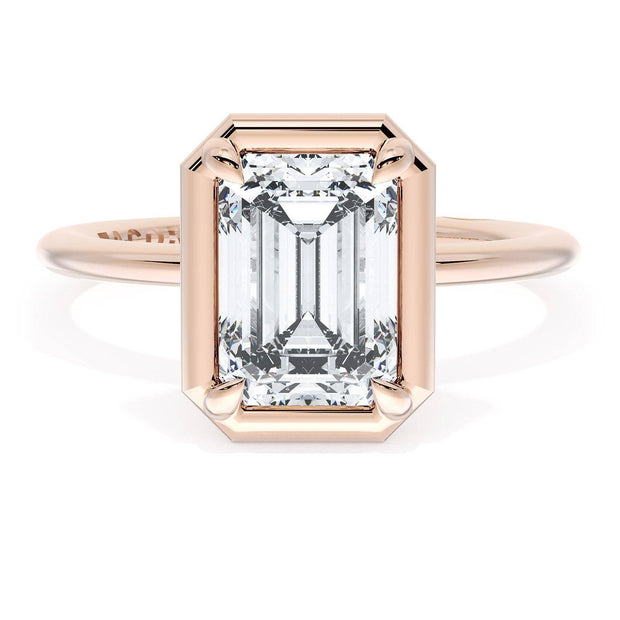 Emerald Solitaire Engagement Ring