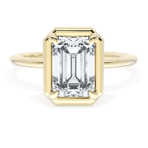 Emerald Solitaire Engagement Ring