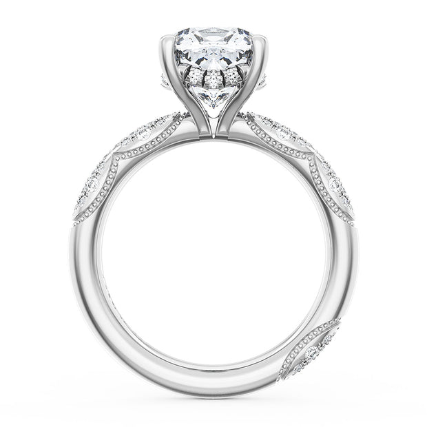 Tacori French Pavé Cushion Engagement Ring