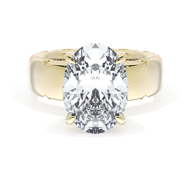 Tacori Oval Solitaire Cigar Band Engagement Ring