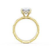 Tacori Oval Solitaire Cigar Band Engagement Ring