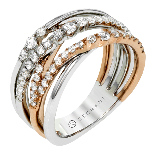 ZR1467 Right Hand Ring in 14k Gold with Diamonds