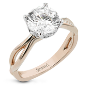 Engagement Ring in 18k Gold with Diamonds