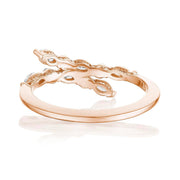 Marquise and Round Diamond Ring in 18kt Rose Gold