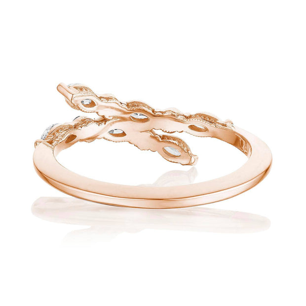 Marquise and Round Diamond Ring in 18kt Rose Gold