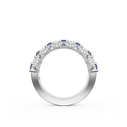Marquise and Pear Blue Sapphire Mosaic Band
