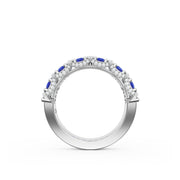 Marquise and Pear Blue Sapphire Mosaic Band