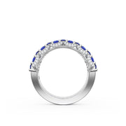 Marquise and Pear Blue Sapphire Mosaic Band