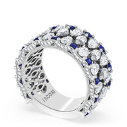 Marquise and Pear Blue Sapphire Mosaic Band