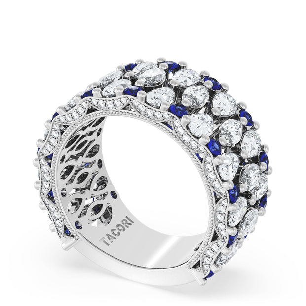 Marquise and Pear Blue Sapphire Mosaic Band