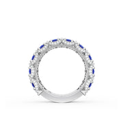 Marquise and Pear Blue Sapphire Mosaic Band