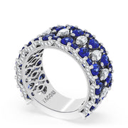 Marquise and Pear Blue Sapphire Mosaic Band