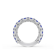 Marquise and Pear Blue Sapphire Mosaic Band