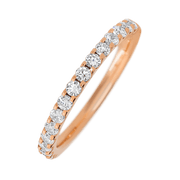 18K Rose Gold band with 15 Round Lab Grown Diamond (ST) having TCW-.45