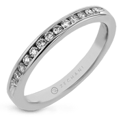 Bague anniversaire ZR12 en or 14 carats avec diamants