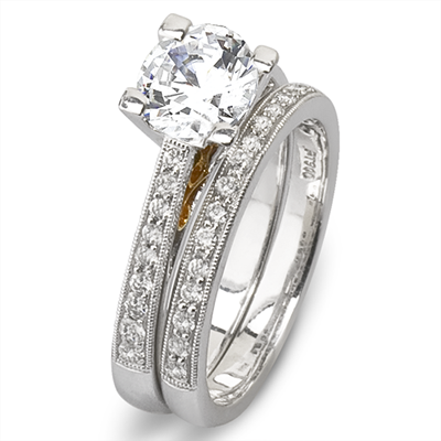 Wedding Set in 18k Gold with Diamonds