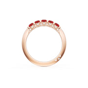 Oval Cut Ruby Eternity Band