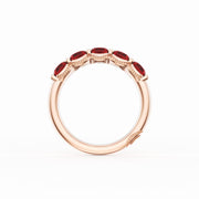 Round Cut Ruby Eternity Band
