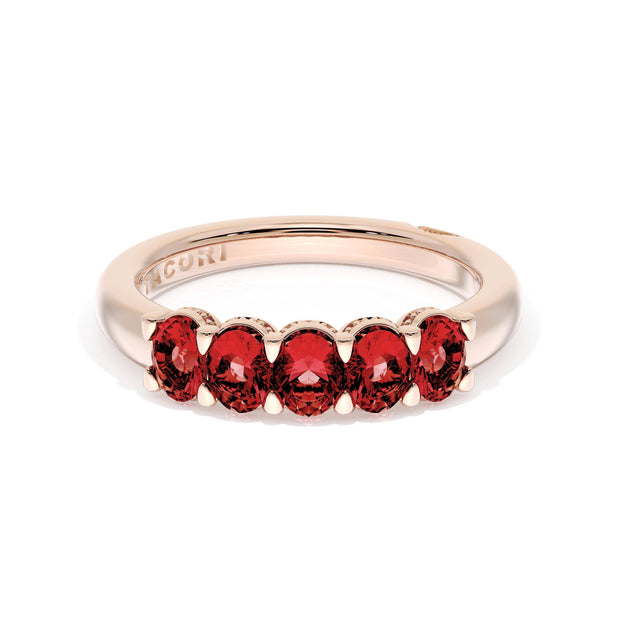Oval Cut Ruby Eternity Band