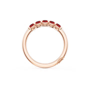 Oval Cut Ruby Eternity Band