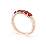 Oval Cut Ruby Eternity Band