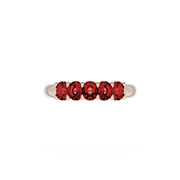 Oval Cut Ruby Eternity Band