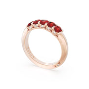 Oval Cut Ruby Eternity Band in 18kt Rose Gold