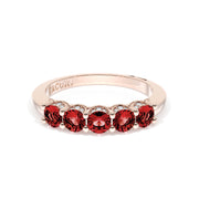 Round Cut Ruby Eternity Band in 18kt Rose Gold