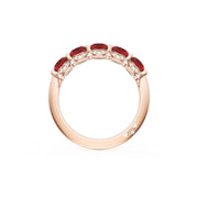 Round Cut Ruby Eternity Band
