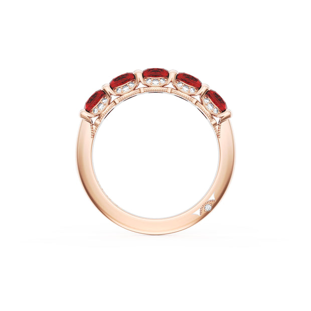 Round Cut Ruby Eternity Band