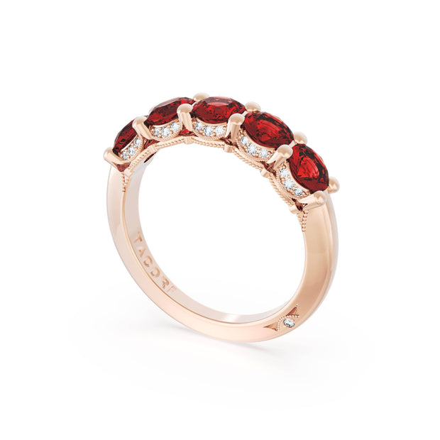 Round Cut Ruby Eternity Band
