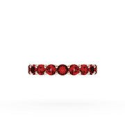 Round Cut Ruby Eternity Band in 18kt Rose Gold