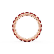 Oval Cut Ruby Eternity Band in 18kt Rose Gold