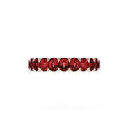 Oval Cut Ruby Eternity Band in 18kt Rose Gold