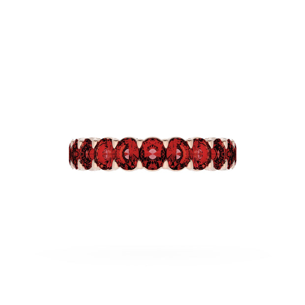 Oval Cut Ruby Eternity Band in 18kt Rose Gold