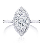 Round, Marquise Bloom Engagement Ring