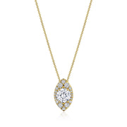 17"" Vertical Marquise Bloom Diamond Necklace