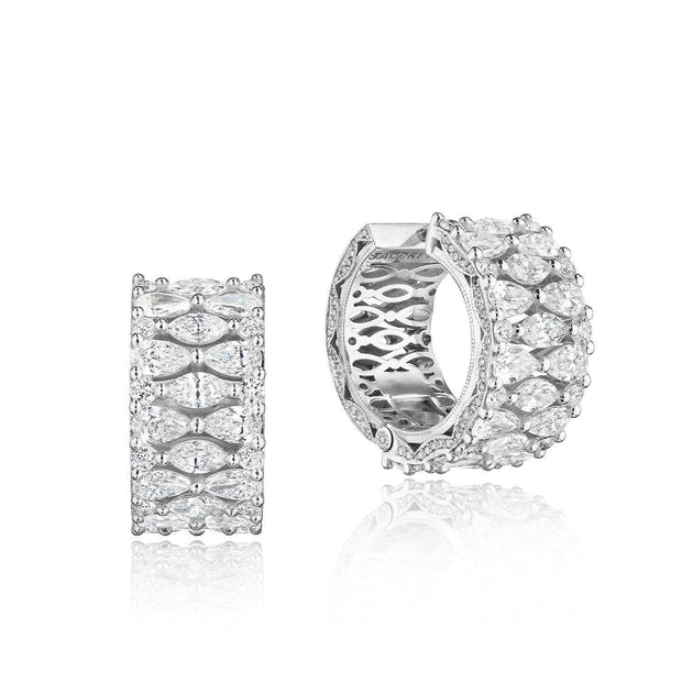 Geometric Earring in Platinum